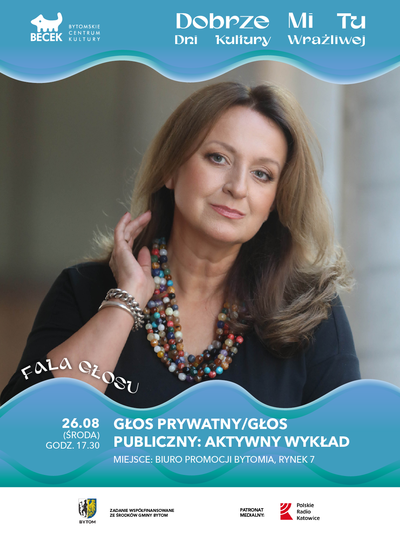 Plakat wydarzenia:  FALA GŁOSU – Głos prywatny, głos publiczny: aktywny wykład 