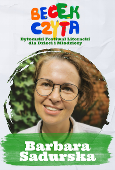 Plakat wydarzenia:  BECEK CZYTA – Spotkanie autorskie: Barbara Sadurska 